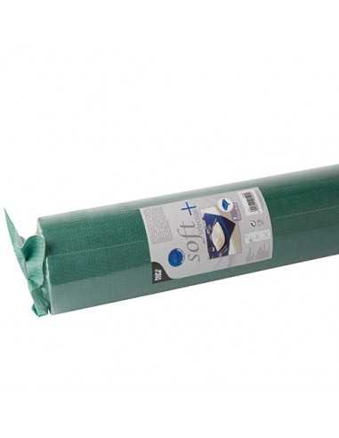 Mantel de papel tejido sin tejer verde impermeables Soft Selection Plus 25 x 1,18 m