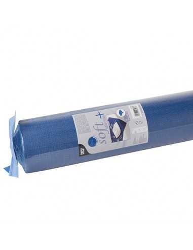 Manteles de papel tejido sin tejer impermeables azules Soft Selection Plus 25 x 1,18 m