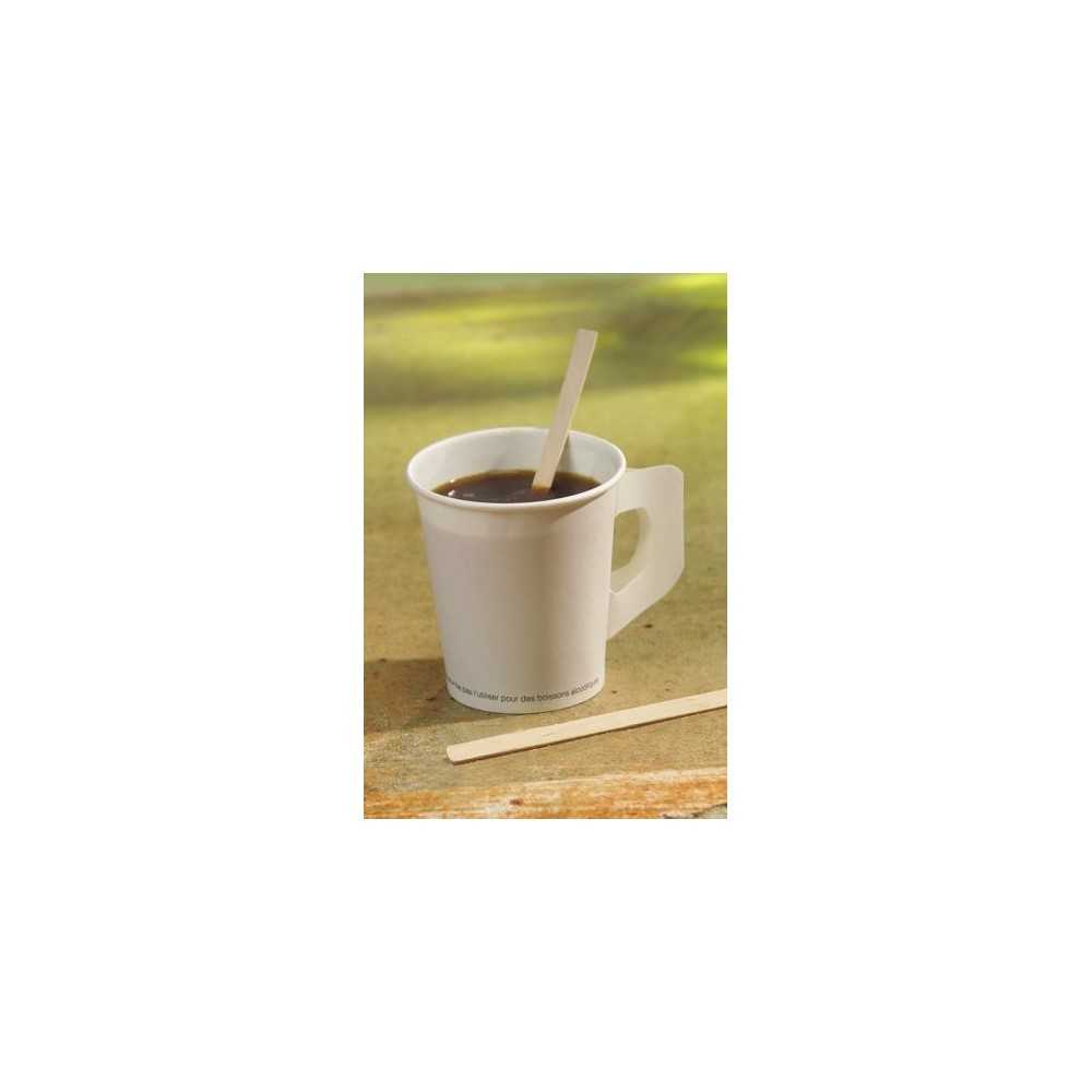 Misturadores café de madeira natural longos Pure 17,8 cm x 5 mm
