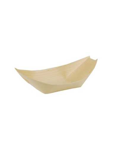 Tigelas de madeira forma barco fingerfood 16,5 x 8,5 cm