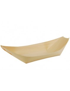 Boles para tapas barca madera Fingerfood Pure 21,5 x 10 cm