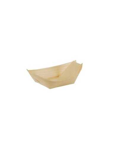 Tigelas de madeira forma barco fingerfood 8,5 x 5,5 cm Pure