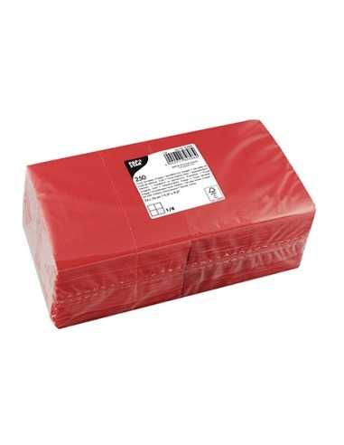 Servilletas de papel coctel en color rojo 24 x 24 cm