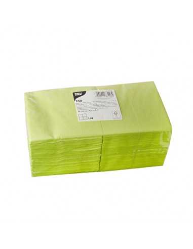 Servilletas de papel hostelería color verde lima 24 x 24 cm