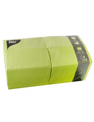 Servilletas de papel hostelería color verde lima 33 x 33 cm