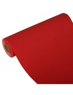 Camino de mesa papel aspecto tela Royal Collection rojo 24 m x 40 cm