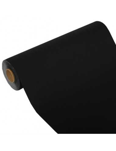 Camino de mesa papel aspecto tela Royal Collection negro 24 m x 40 cm