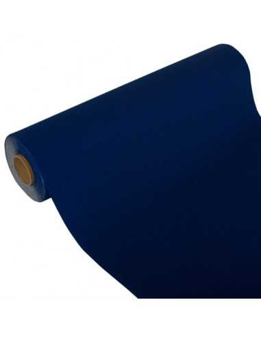 Toalha centro de mesa papel aspeto tecido azul escuro Royal Collection 24 m x 40 cm