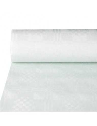 Rollo mantel papel blanco gofrado damasco hostelería  50 x 1,2m
