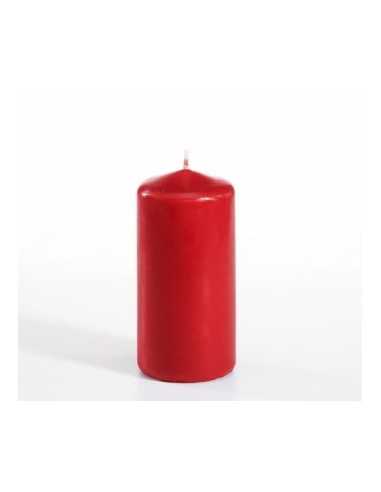 Vela de taco color rojo decorativa parafina Ø 50 x 100 mm