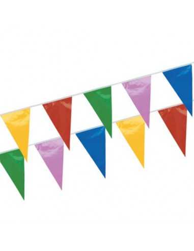 Banderines de plástico de colores surtidos decoración fiesta  4 m