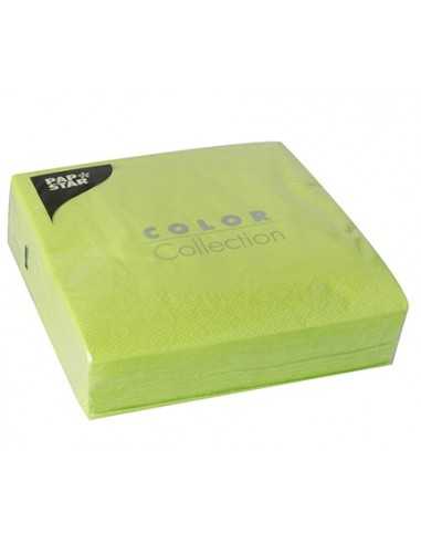 Servilletas de papel verde limón 33 x 33 cm Color Collection
