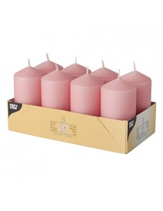 Velas de taco de color rosa Ø 50 x 100mm