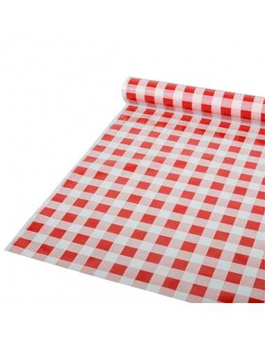 Rolo toalha de mesa em plástico 50 m x 80 cm  vermelho "Karo"