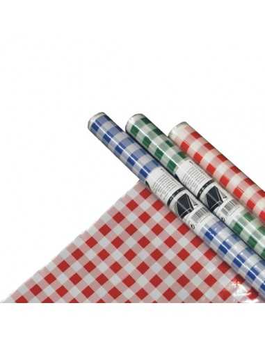 Rolo toalha mesa plástico cores surtidos quadrado vichy  5m x 80cm