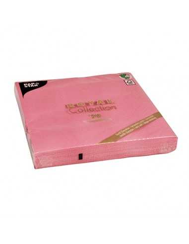 Servilletas papel aspecto tela Royal Collection color rosa 40 x 40 cm