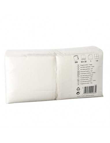 Servilletas de papel reciclado blancas económicas 32 x 32cm