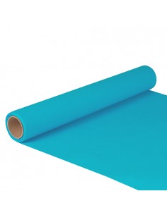 Camino de mesa papel color azul turquesa 5 m x 40cm Royal Collection