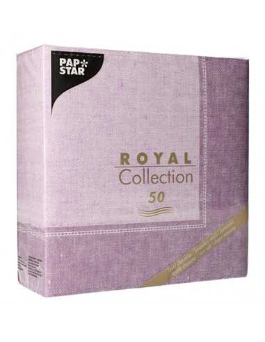 Guardanapos papel decorados Royal Collection 40 x 40 cm violeta Linum