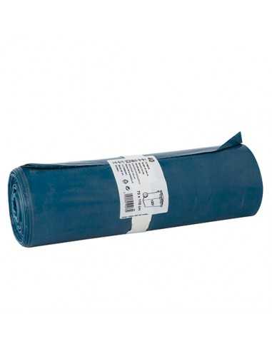 Sacos basura plástico reciclado LDPE color azul 120l