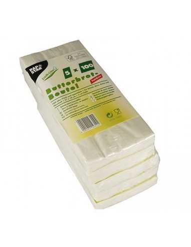 Bolsas para bocadillos papel anti grasa blanco 21 x 10 x 3 cm
