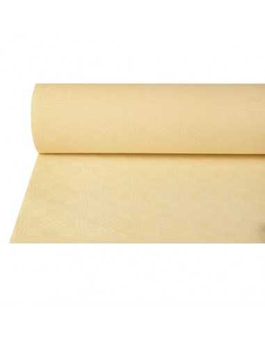 Rollo mantel papel crema hostelería gofrado damasco 50 x 1m