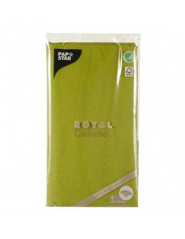 Toalha de mesa papel tecido cor verde azeitona Royal Collection 120 x 180m