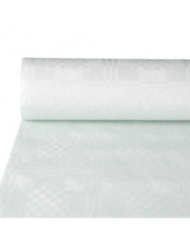 Rollo mantel papel blanco con gofrado damasco hostelería 50 x 0,8 m