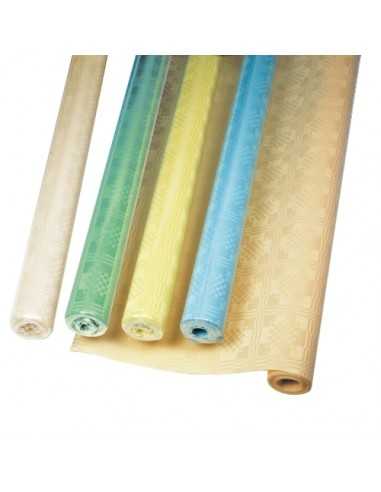 Rolo toalha de papel com relevo damasco cores sortidas 8 m x 1,2 m