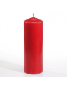 Vela de taco en color rojo Ø70 x 200mm