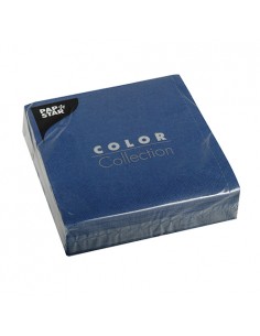 Servilletas de papel azul oscuro 33 x 33 cm Color Collection