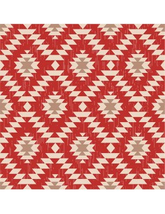 Servilletas de papel decoradas Azteca Rojo 33 x 33 cm