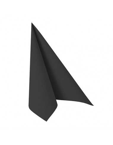 Servilletas papel aspecto tela color negro Royal Collection 33 x 33 cm