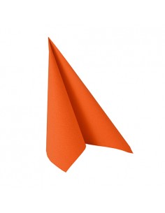 Servilletas papel aspecto tela naranja Royal Collection 25 x 25cm