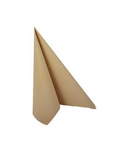 Servilletas papel aspecto tela marrón arena Royal Collection 25 x 25cm