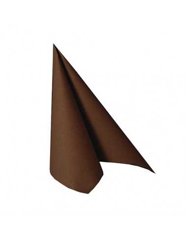 Guardanapos papel aparência tecido cor castanho Royal Collection 25 x 25 cm