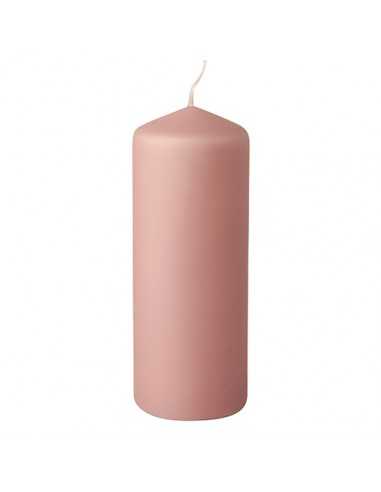 Vela decorativa de taco cor rosa claro Ø 69 x 180 mm