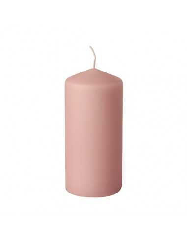 Vela decorativa de taco cor rosa claro Ø 69 x 150 mm