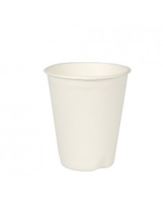 Vasos de caña azúcar color blanco biodegradables 200ml Pure