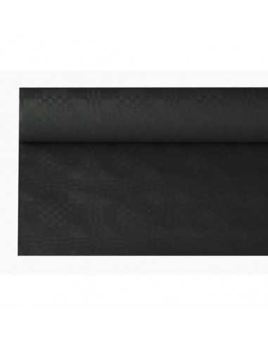 Rollo mantel papel color negro gofrado damasco 1,2 x 8 m