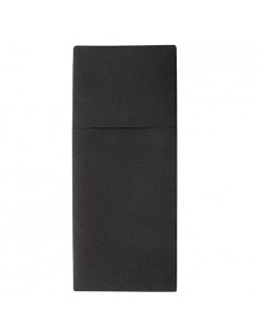 Servilletas papel calidad airlaid aspecto tela para cubiertos negro 1/8