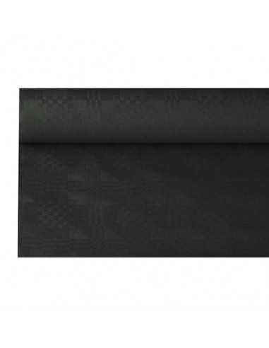 Rollo mantel papel color negro gofrado damasco 6 x 1,2m