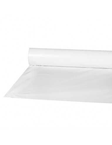 Toalha de mesa en plástico cor branco 50 m x 80 cm