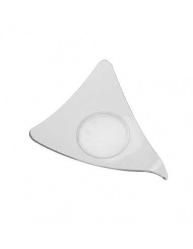 Platos para tapas de plástico transparente triangulo fingerfood