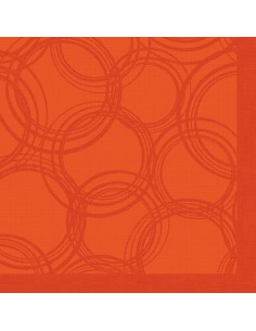 Servilletas de papel decoradas 40 x 40 cm naranja Bubbles Royal Collection