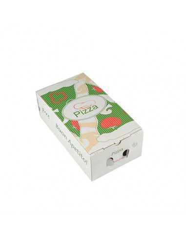 Cajas para pizza calzone cartón decoradas 30 x 16 x 10 cm Pure