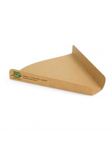 Bandejas Porcion Pizza Carton Marron Pure 100 Fair