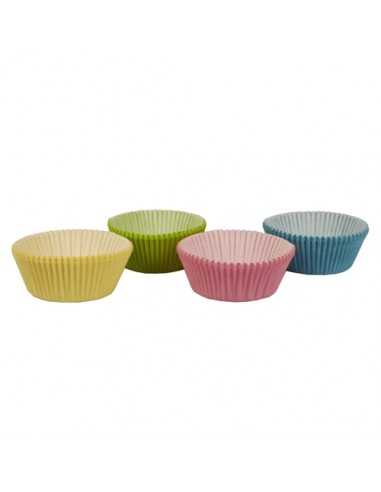 Formas de papel para cupcakes cores sortidas Ø 5 x 2,5  cm