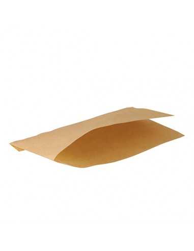 Bolsas envoltorio bocadillos papel antigrasa marrón 18 x 11cm