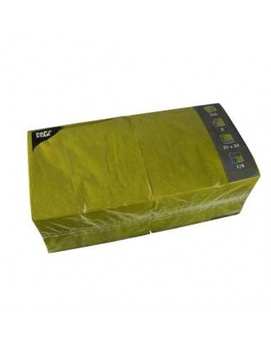 Servilletas de papel hostelería color verde oliva 33 x 33 cm